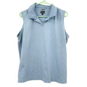 Adidas Size XL‎ Shirt Blue Sleeveless Tank Polo Cooling Activewear Athletic Gym